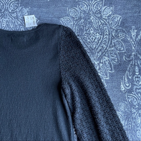 Madewell Textured Eyelet Mix Ruffle-Sleeve Top XS - Picture 8 of 9